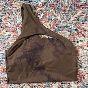 Alphalete one shoulder surface bra